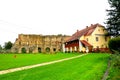 Courtyard and administration of Carta medieval monastery near Sibiu, Transilvania