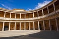 Courtyard in Alhambra palace at Granada Spain Royalty Free Stock Photo