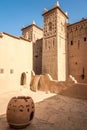 Courtyard of Amridil Kasbah at Skoura oasis in Morocco.