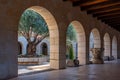 Courtyard area of Tabgha or The Church of the Multiplication of the Loaves and Fishes also called Church of the Loaves and Fishes