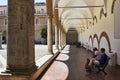 The courtyard of the Basilica of San Pietro in Vincoli in Rome