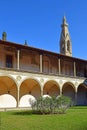 Courtyard of basilica Santa Croce in Florence, Italia Royalty Free Stock Photo