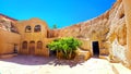 Berber underground dwellings. Troglodyte house. Matmata, Tunisia, North Africa Royalty Free Stock Photo