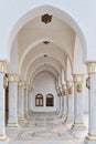 Courtyard of Big Mosque in Sharm El Sheikh, Egypt. Arches are used for design of vaults between columns