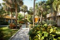 Bonnet House Courtyard in Fort Lauderdale, Florida, USA. Royalty Free Stock Photo