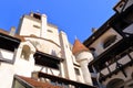 Courtyard of Bran, Dracula`s castle in Transylvania, Romania Royalty Free Stock Photo