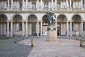 Courtyard of Brera Academy in Milan, Italy