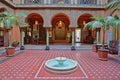 LISBON, PORTUGAL - NOVEMBER 4, 2017: The courtyard of Casa do Alentejo in Bairro Alto neighborhood Royalty Free Stock Photo