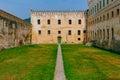 Courtyard of Castello del Catajo, a Venetian patrician house, near Padua, Italy