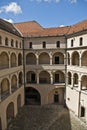 Courtyard castle arcades pieskowa skala