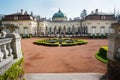 Courtyard of the castle Buchlovice Royalty Free Stock Photo