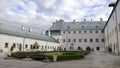The courtyard of castle Cerveny Kamen in Slovakia Royalty Free Stock Photo