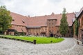 Courtyard of the castle in Malbork, Poland Royalty Free Stock Photo