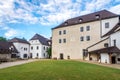At the Courtyard of Castle Nove Hrady in Czech Republic Royalty Free Stock Photo