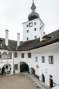 Courtyard of Castle Orth in Austria Royalty Free Stock Photo