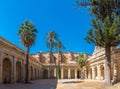 Courtyard of the cathedral of Almeria in Spain Royalty Free Stock Photo