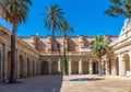 Courtyard of the cathedral of Almeria in Spain Royalty Free Stock Photo