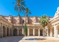 Courtyard of the cathedral of Almeria in Spain Royalty Free Stock Photo