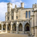 Courtyard of Cathedral Saint Nazaire in Beziers - France