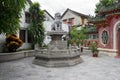 Courtyard of chinese temple Royalty Free Stock Photo