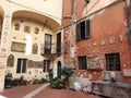 Courtyard of the church of San Silvestro in Capite to Rome in Italy.