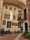 Courtyard of the church of San Silvestro in Capite to Rome in Italy.