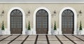 Courtyard of a classic house