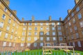 Courtyard in a council housing block Royalty Free Stock Photo