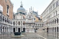 Courtyard of Doge`s Palace in Venice, Italy Royalty Free Stock Photo