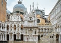 Courtyard of Doge`s Palace in Venice, Italy Royalty Free Stock Photo