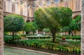 Courtyard in the Doria Pamphilj Gallery in Rome, Italy.