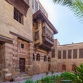 Courtyard of El Razzaz Mamluk era historic house, Darb Al-Ahmar district, Old Cairo, Egypt