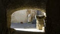 Courtyard entrance of the National Museum of Cerveteri Royalty Free Stock Photo