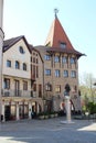 Courtyard of Europe square in KomÃÂ¡rno Royalty Free Stock Photo