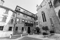 Courtyard of european church