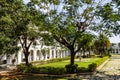 Courtyard of the Falaknuma palace, Hyderabad, Telangana, India Royalty Free Stock Photo