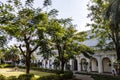 Courtyard of the Falaknuma palace, Hyderabad, Telangana, India