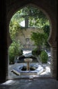 Courtyard fountain, Mondragon`s Palace, Ronda, MÃÂ¡laga, Andalusia