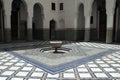 Courtyard with fountain and zellige tiled floor at Dar Si Said