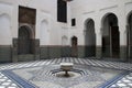 Courtyard with fountain and zellige tiled floor at Dar Si Said