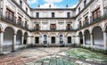 Courtyard of the Fountainheads (Patio de los Mascarones) at Royal Monastery of San Lorenzo de El Escorial near Madrid, Spain Royalty Free Stock Photo