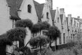 Courtyard garden of the Almshouses of Meulenaere and Saint Joseph, Bruges Brugge, Belgium Royalty Free Stock Photo