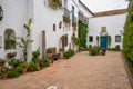 Courtyard garden of Viana Palace in Cordoba, Andalusia, Spain Royalty Free Stock Photo