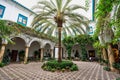 Courtyard garden of Viana Palace in Cordoba, Andalusia, Spain Royalty Free Stock Photo