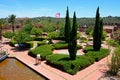 Castle courtyard gardens, Silves, Portugal. Royalty Free Stock Photo