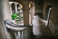 Courtyard of a gothic building in Barcelona Royalty Free Stock Photo