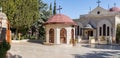 The courtyard of the Greek Monastery - Shepherds Field in Bayt Sahour, a suburb of Bethlehem. in Palestine Royalty Free Stock Photo