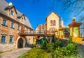 Courtyard of Grodno Castle in Lower Silesia