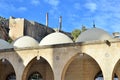 Courtyard of Halil Mevlidi mosque, located in old town near city castle. Royalty Free Stock Photo