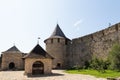 The courtyard of the historical Khotyn Fortress. Ukraine Royalty Free Stock Photo